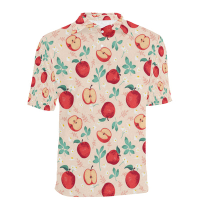 Apple Pattern Print Design AP06 Men Polo Shirt