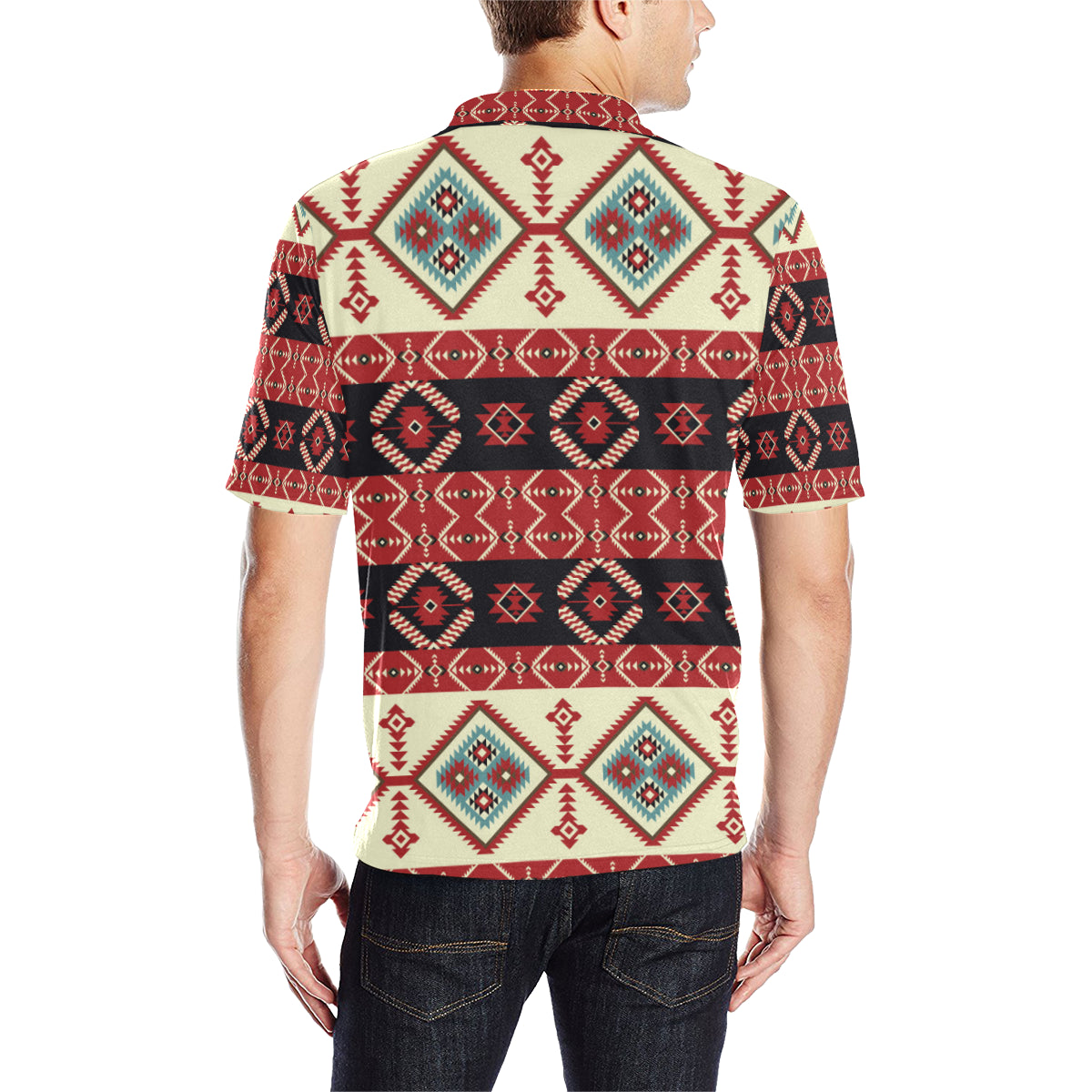 Navajo Pattern Print Design A05 Men Polo Shirt