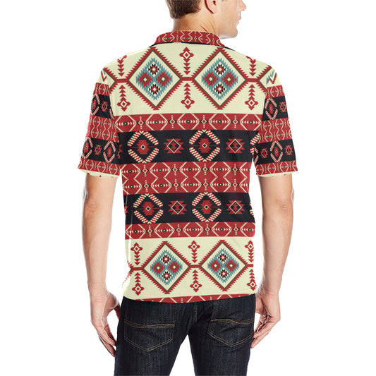 Navajo Pattern Print Design A05 Men Polo Shirt