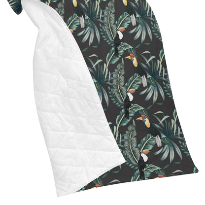 Rainforest Pattern Print Design RF06 Premium Quilt