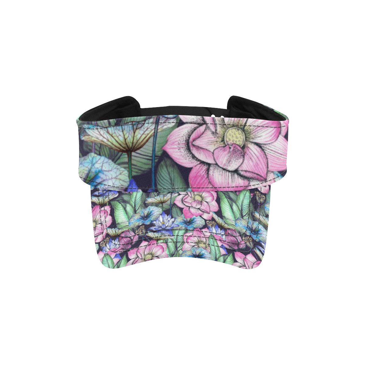 Water Lily Pattern Print Design WL07 Unisex Sun Visor