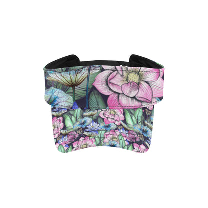 Water Lily Pattern Print Design WL07 Unisex Sun Visor