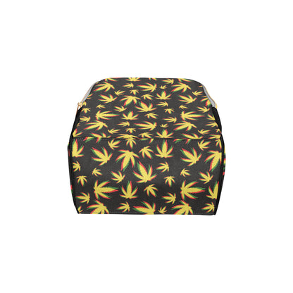 Pot Leaf Pattern Print Design A02 Diaper Bag Backpack