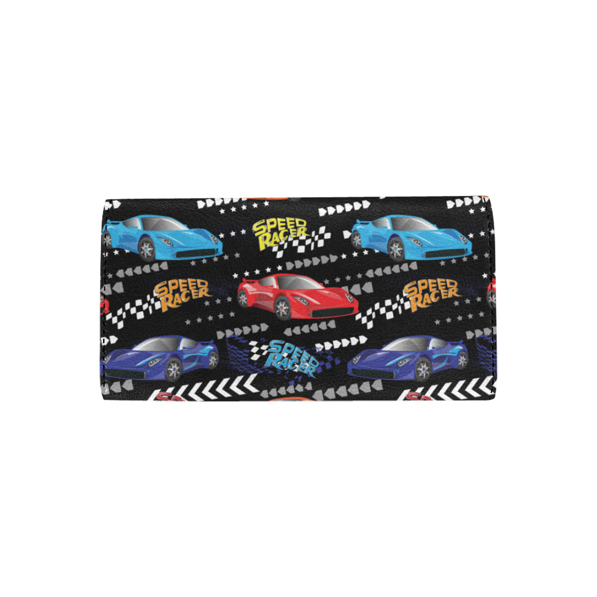 Racing Pattern Print Design A05 Women's Trifold Wallet