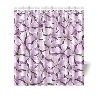 Lilac Pattern Print Design 01 Shower Curtain