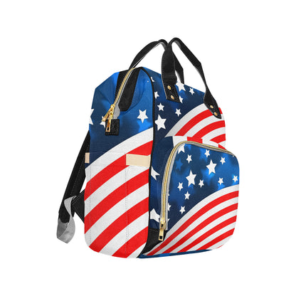 American flag Style Diaper Bag Backpack