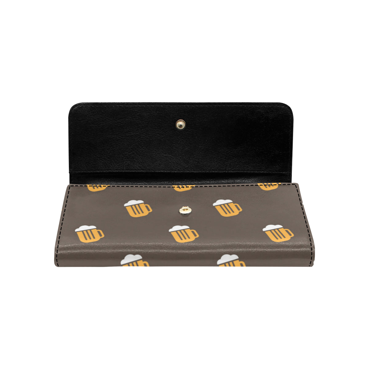 Beer Pattern Print Design 01 Women's Trifold Wallet