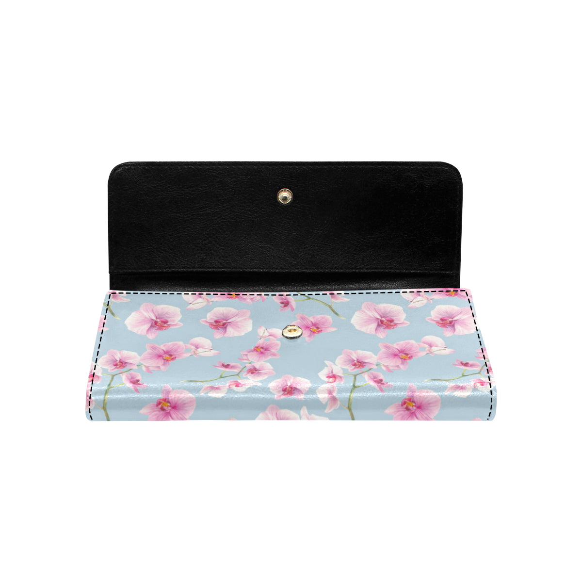 Orchid Pink Pattern Print Design OR01 Women's Trifold Wallet