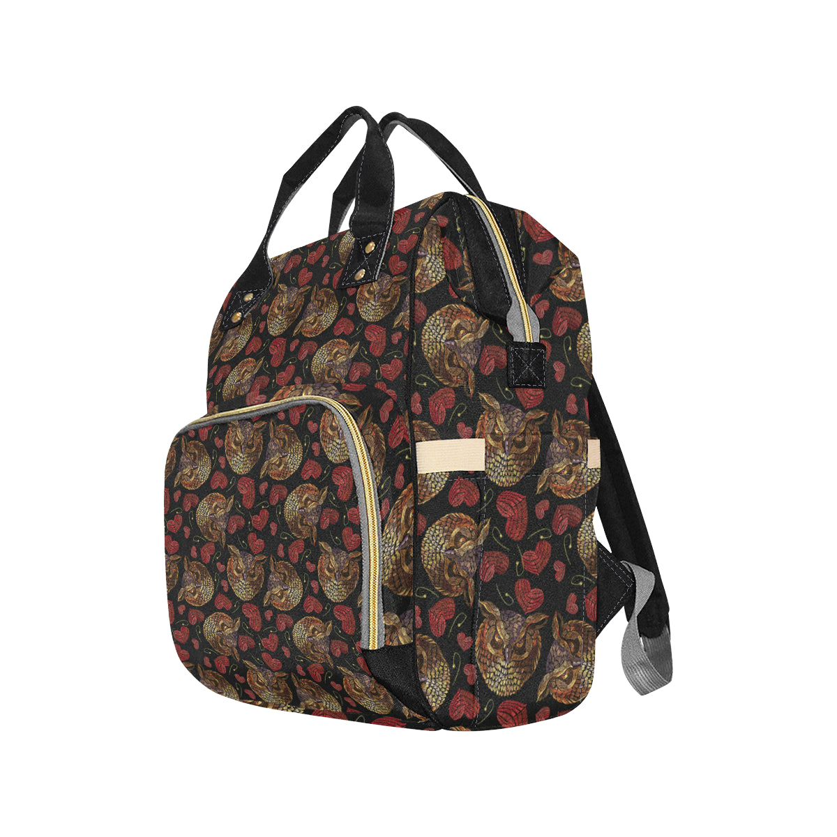 Owl Pattern Print Design A08 Diaper Bag Backpack
