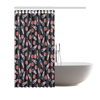 Lipstick Pattern Print Design LT01 Shower Curtain