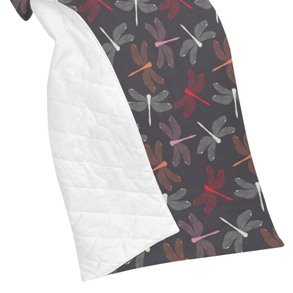 Dragonfly Pattern Print Design 01 Premium Quilt