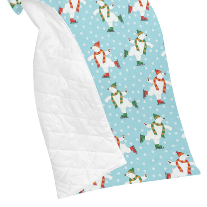 Polar Bear Pattern Print Design PB07 Premium Quilt