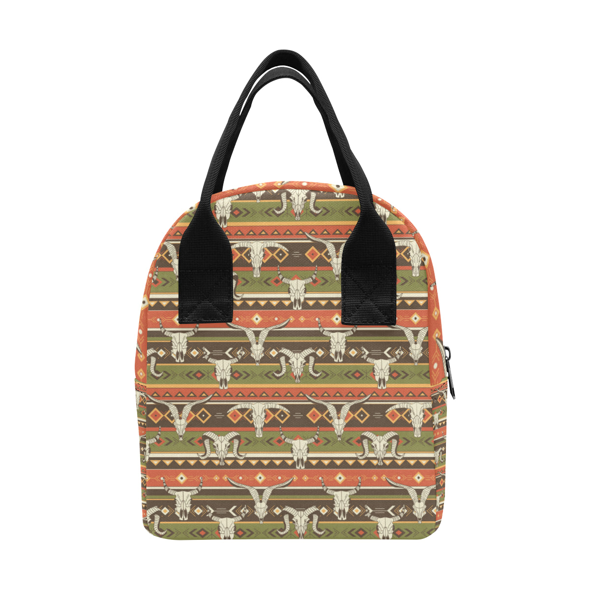 American indian Skull Animal Insulated Lunch Bag