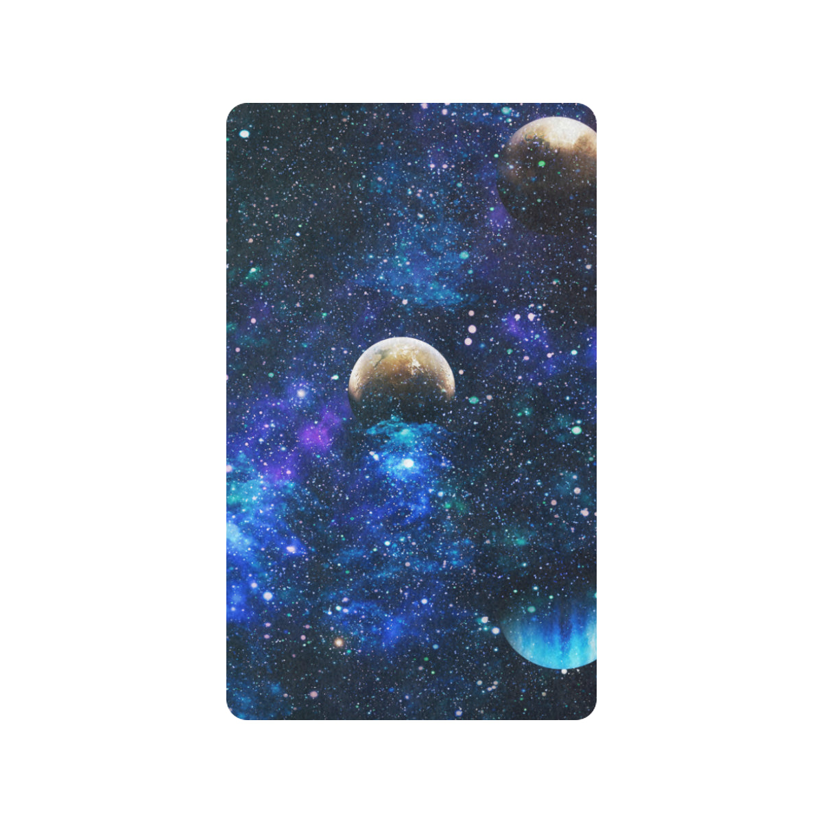 Galaxy Stardust Planet Space Print Rubber Doormat