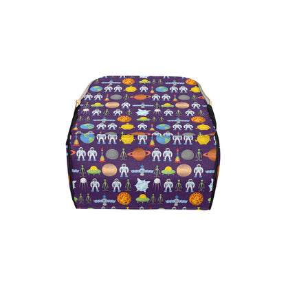 Alien Astronaut Planet Diaper Bag Backpack