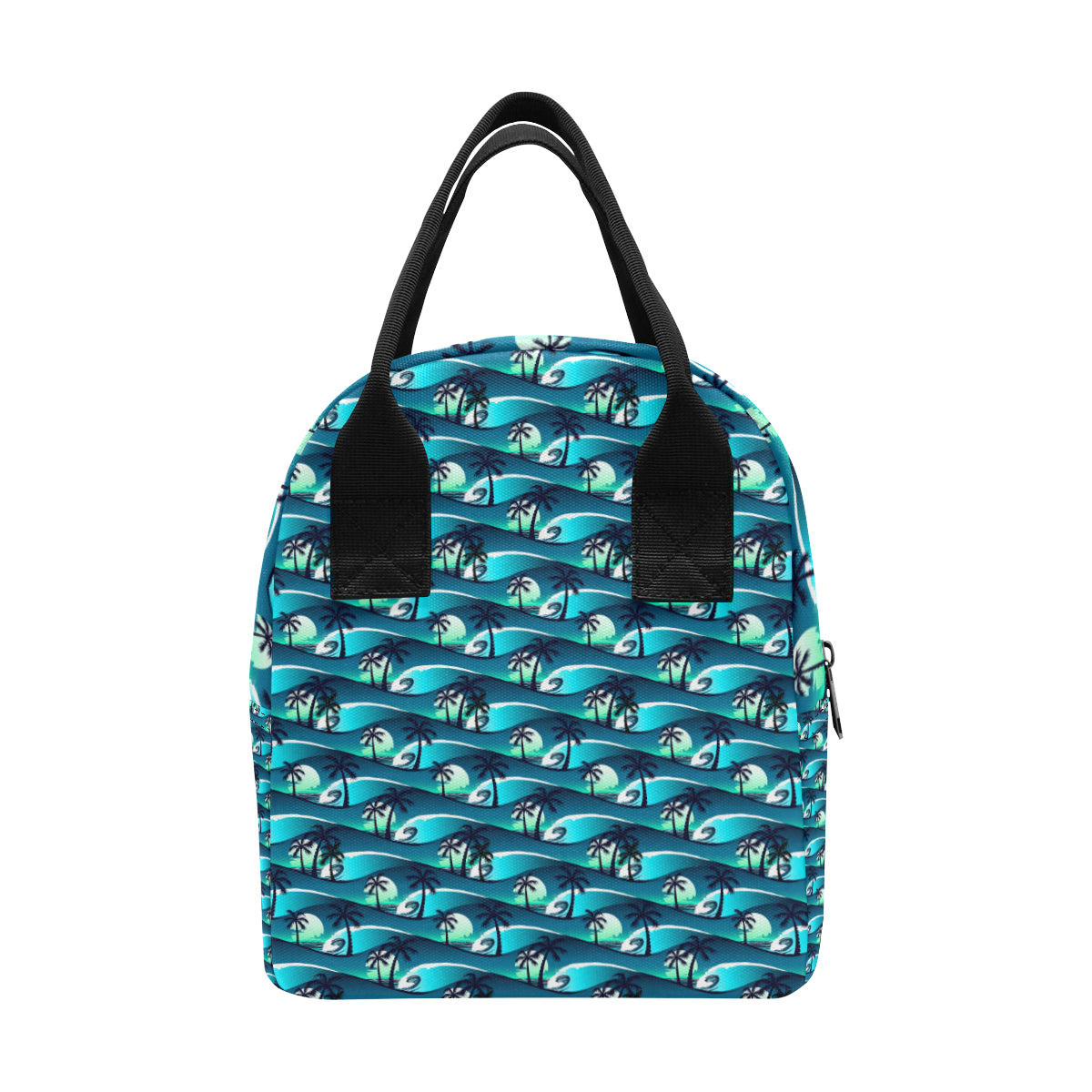 Beach Wave Design Print Insulated Lunch Bag