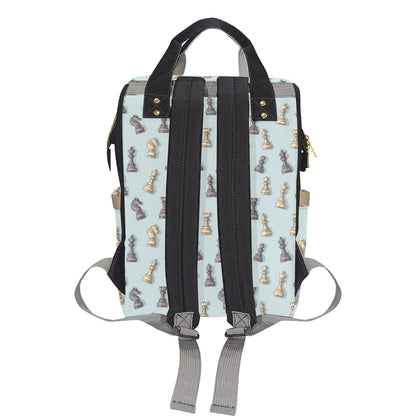 Chess Pattern Print Design 02 Diaper Bag Backpack