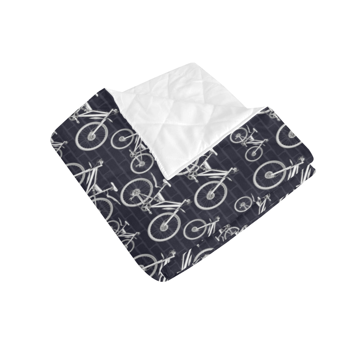 Mountain bike Pattern Print Design 02 Premium Quilt