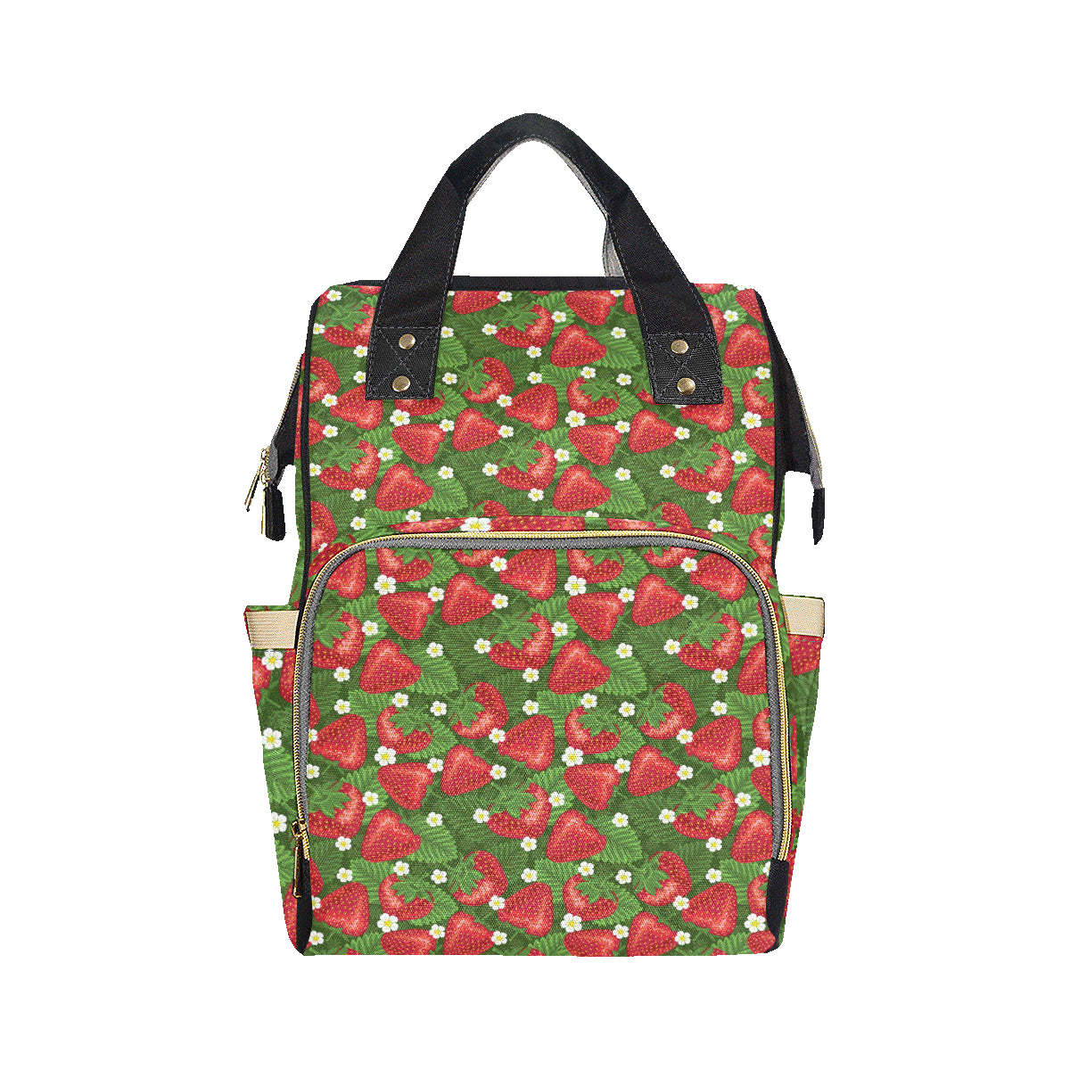 Strawberry Pattern Print Design SB05 Diaper Bag Backpack