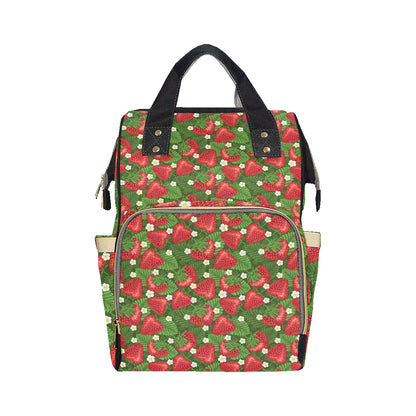 Strawberry Pattern Print Design SB05 Diaper Bag Backpack