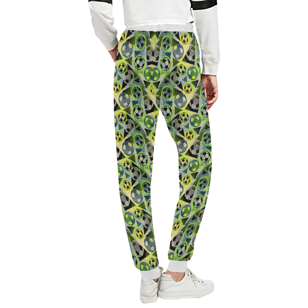 Soccer Ball Themed Print Pattern Unisex Sweatpants