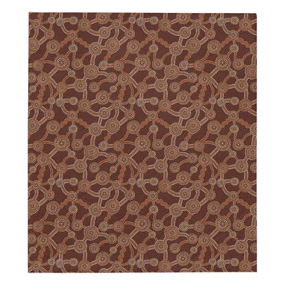 Aboriginal Pattern Print Design 03 Premium Quilt