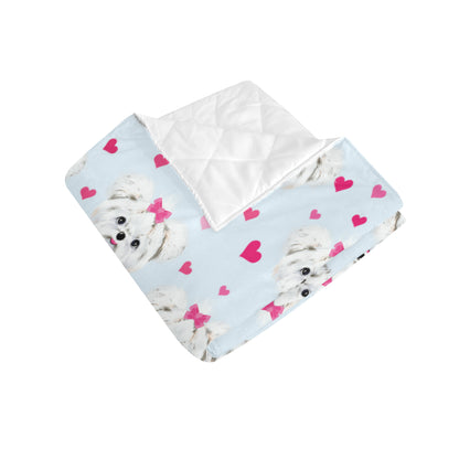 Maltese Pattern Print Design 03 Premium Quilt