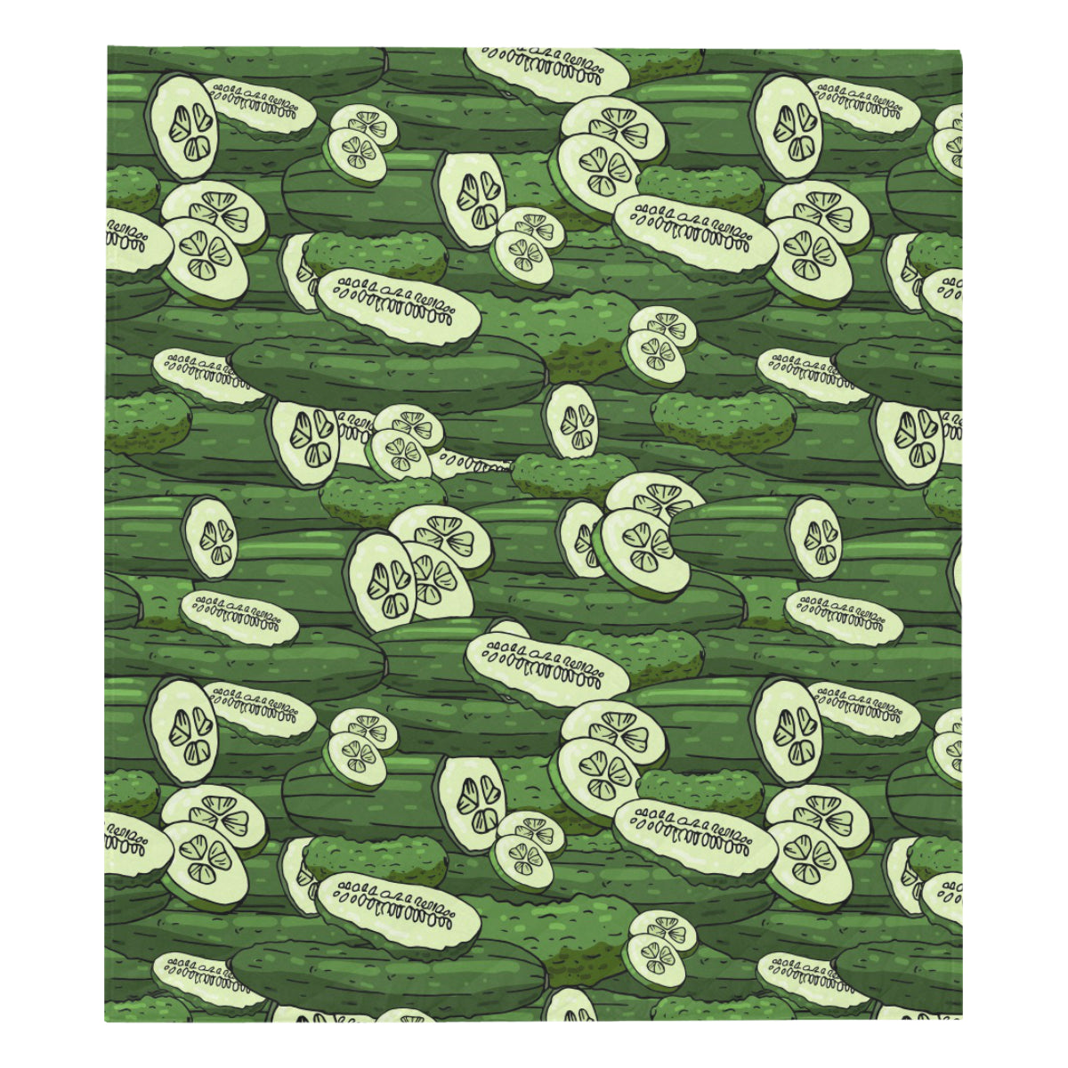 Cucumber Pattern Print Design CC01 Premium Quilt