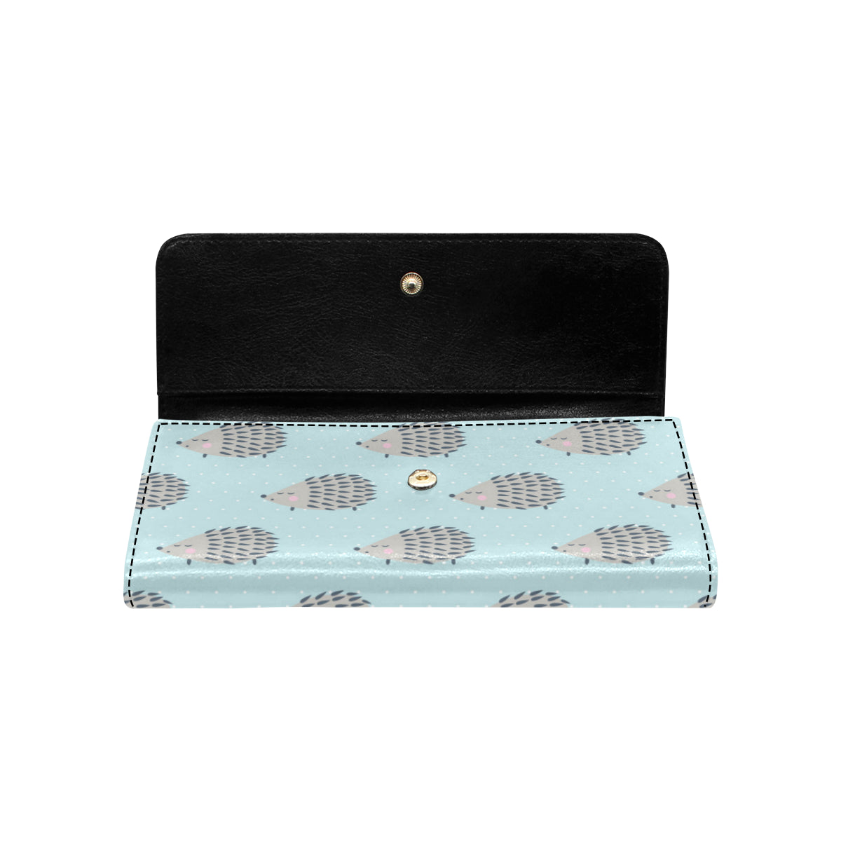 Hedgehog Pattern Print Design 02 Women's Trifold Wallet