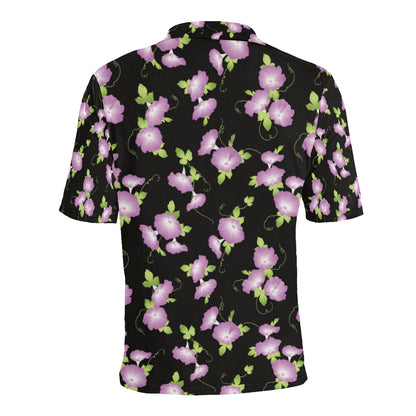 Morning Glory Pattern Print Design MG02 Men Polo Shirt