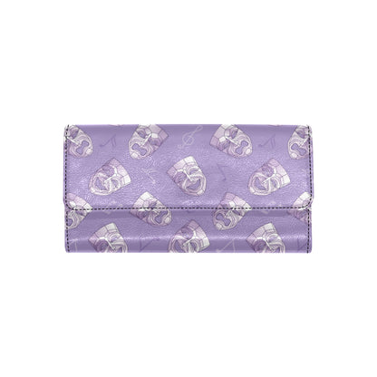 Acting Mask Pattern Print Design 05 Women's Trifold Wallet