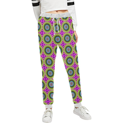 Optical illusion Flower Rainbow Style Unisex Sweatpants