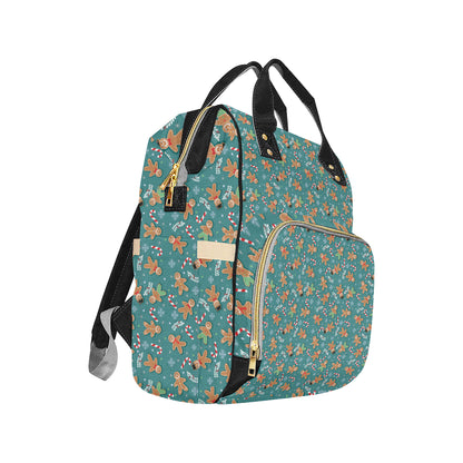 Gingerbread Pattern Print Design 05 Diaper Bag Backpack