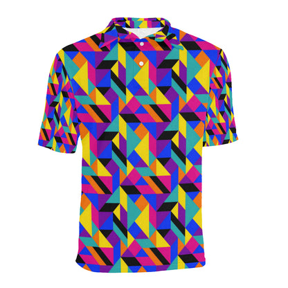 90s Colorful Pattern Print Design 1 Men Polo Shirt