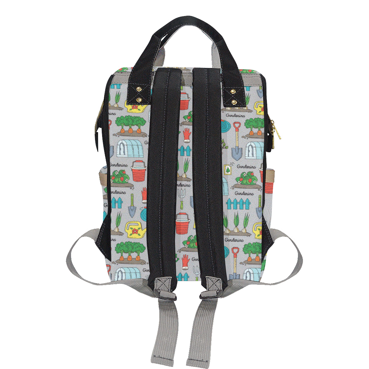 Gardening Pattern Print Design G07 Diaper Bag Backpack