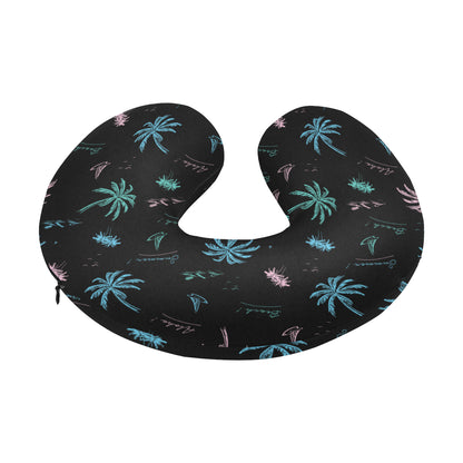 Aloha Hawaii Pattern Print Design 03 U-Shaped Travel Neck Pillow