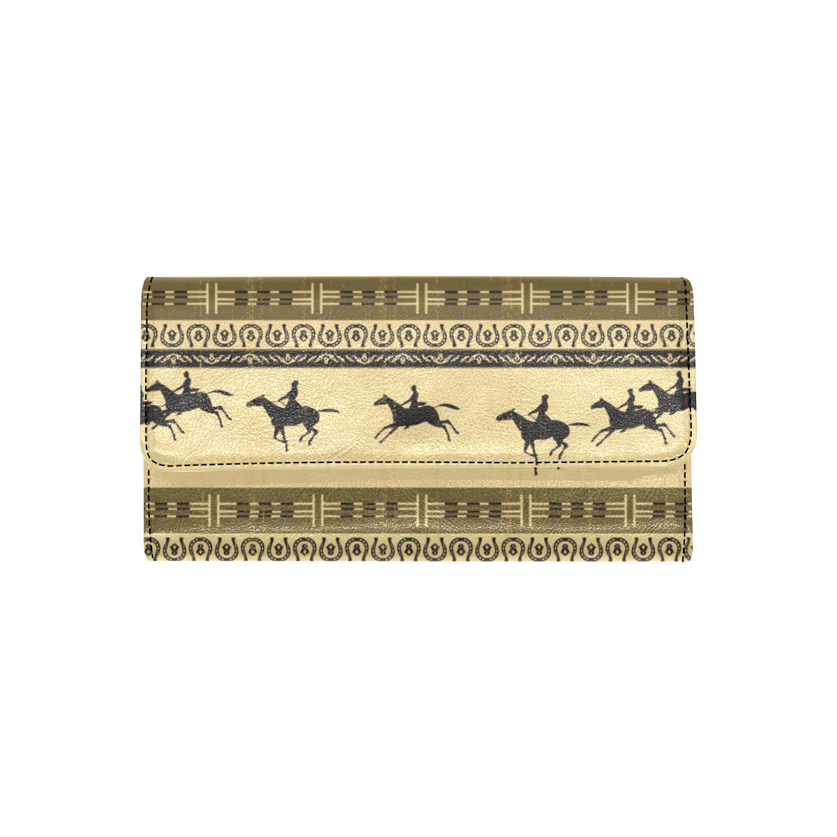 Horse Pattern Prnt Women's Trifold Wallet