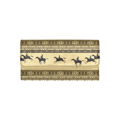Horse Pattern Prnt Women's Trifold Wallet