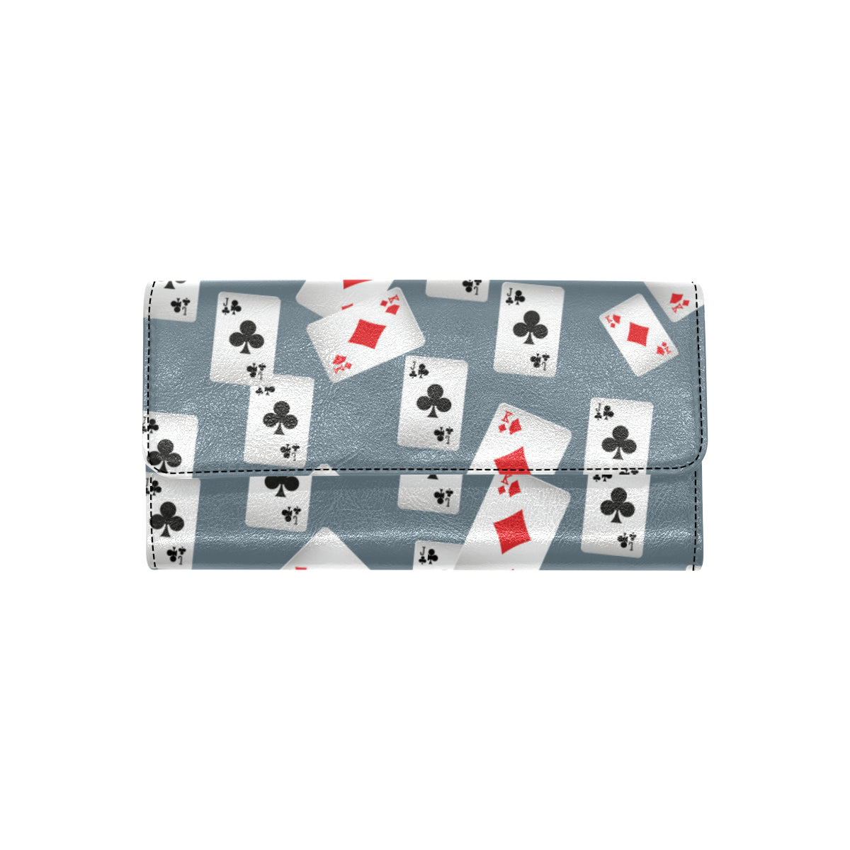 Poker Cards Pattern Print Design A05 Women's Trifold Wallet