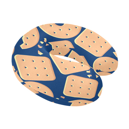 Cracker Pattern Print Design 03 U-Shaped Travel Neck Pillow