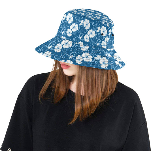 Hibiscus Pattern Print Design HB03 Unisex Bucket Hat