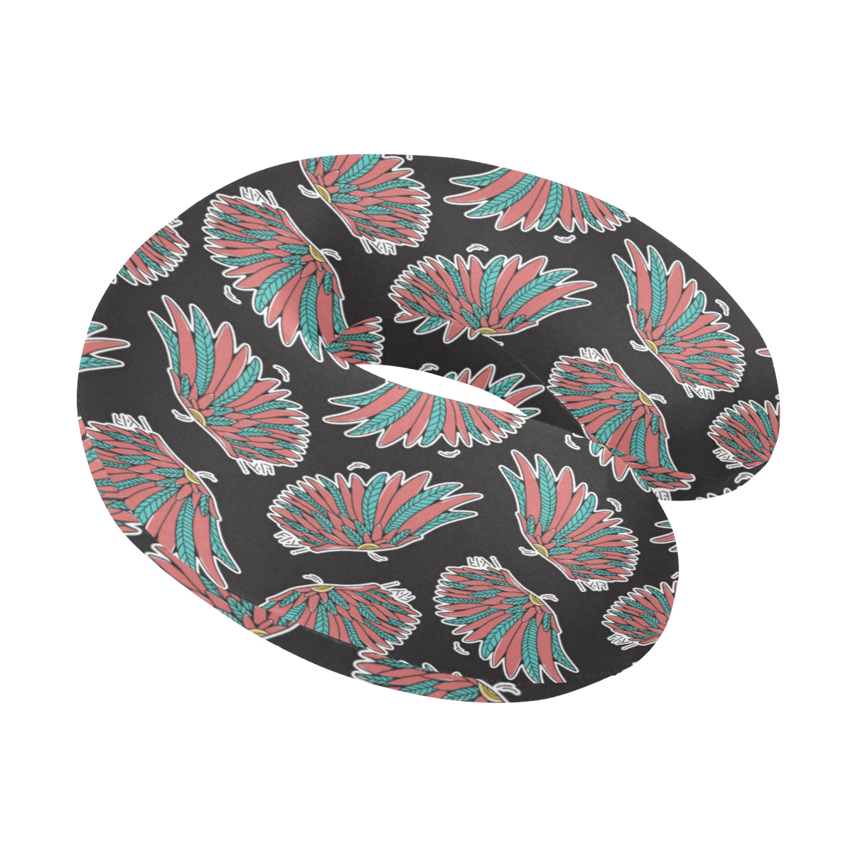 Angel Wings Pattern Print Design 05 U-Shaped Travel Neck Pillow