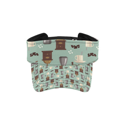 Coffee Pattern Print Design 04 Unisex Sun Visor