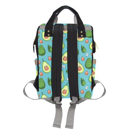 Avocado Pattern Print Design AC05 Diaper Bag Backpack