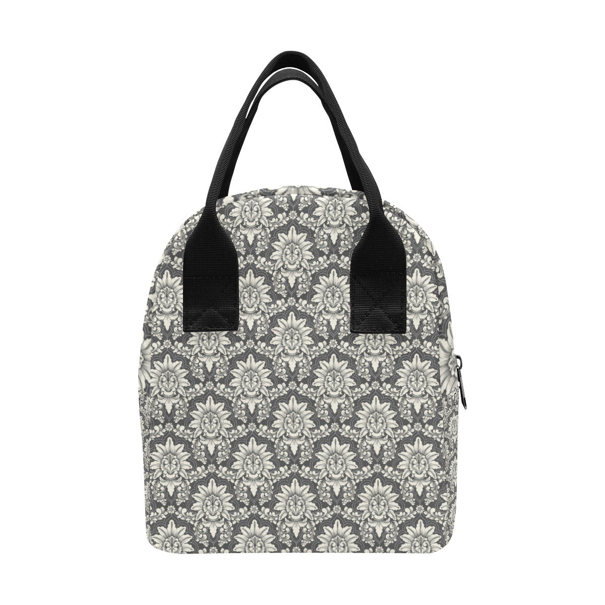 Damask Elegant Print Pattern Insulated Lunch Bag