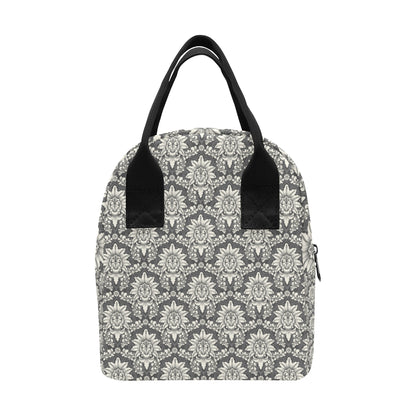 Damask Elegant Print Pattern Insulated Lunch Bag