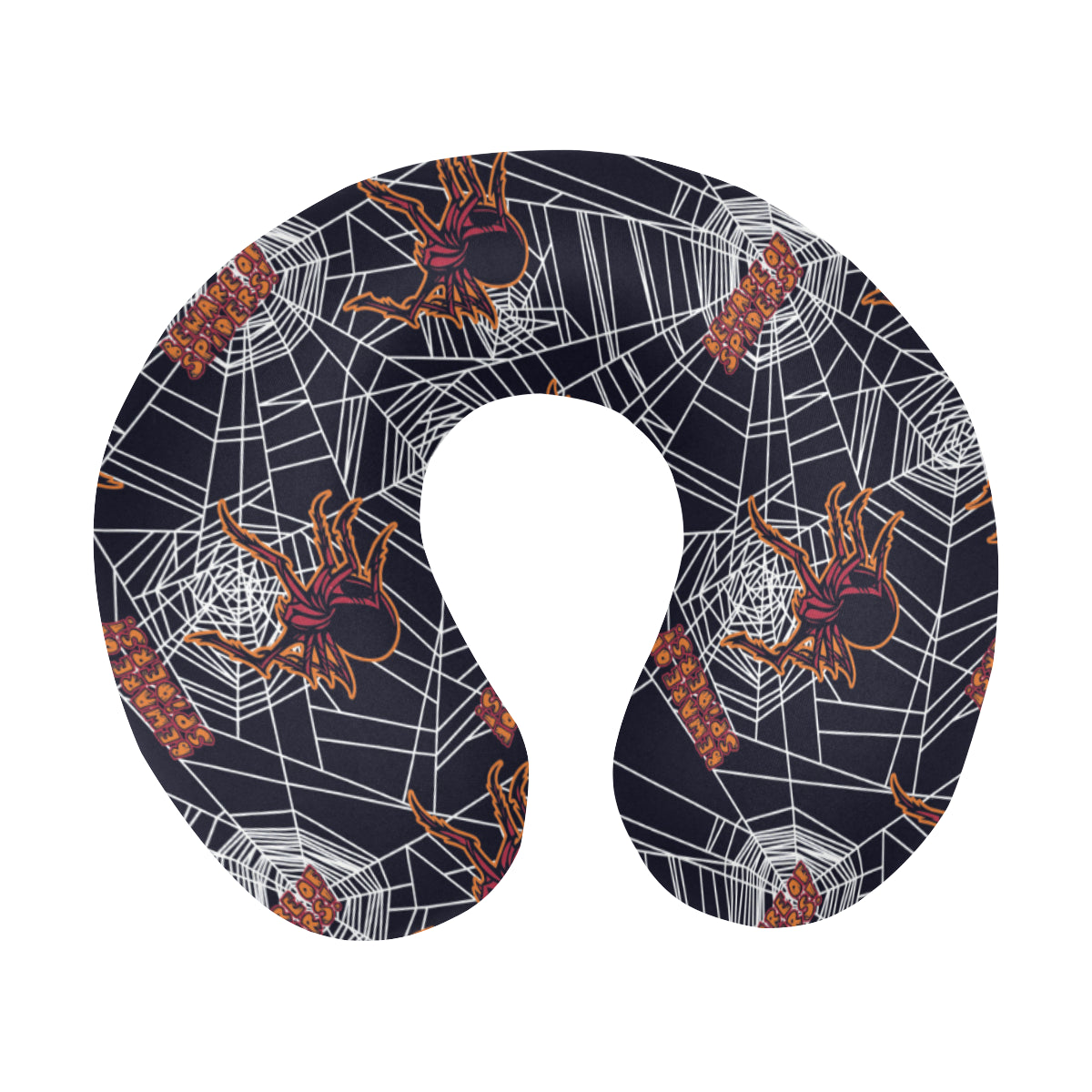 Tarantula Spiderwebs Pattern Print Design 01 U-Shaped Travel Neck Pillow