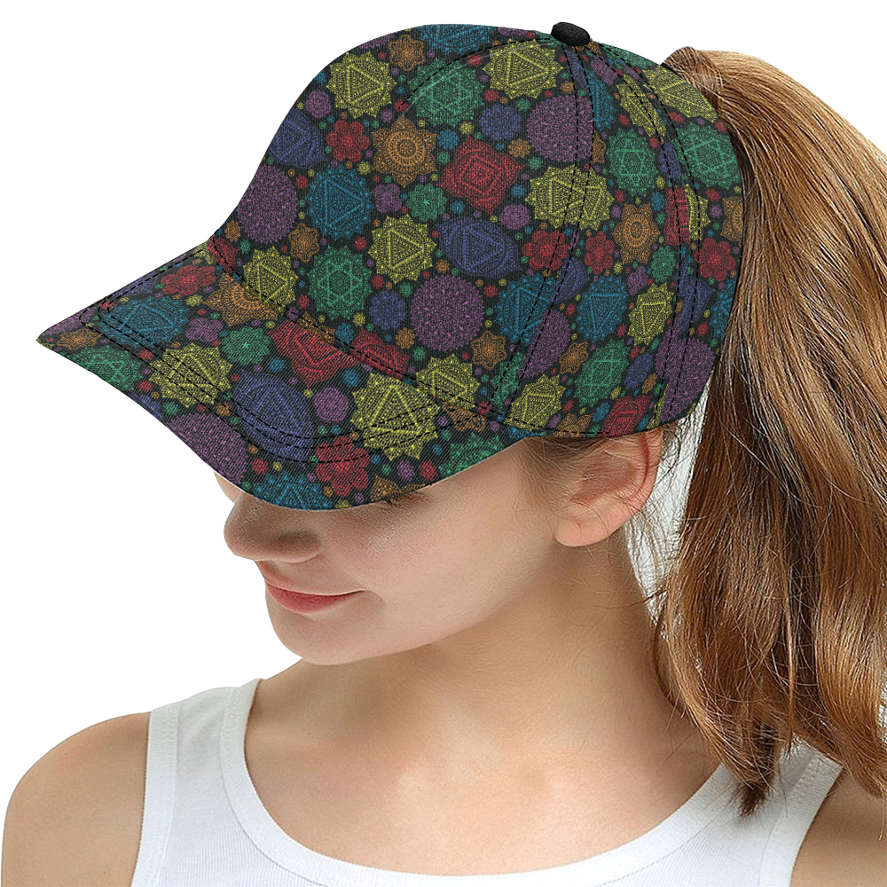 Chakra Mandala Print Pattern Snapback Cap