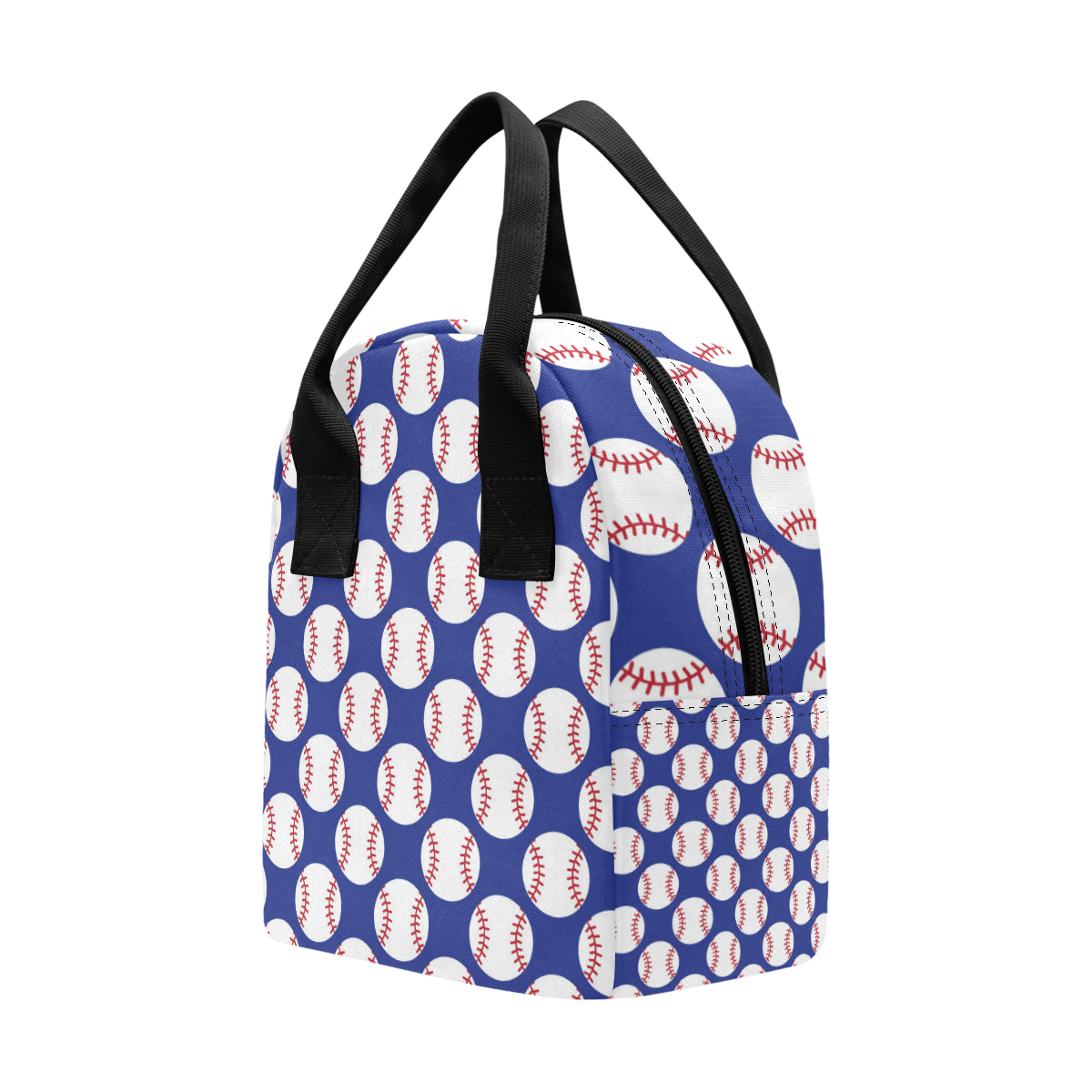 Baseball Blue Background Insulated Lunch Bag