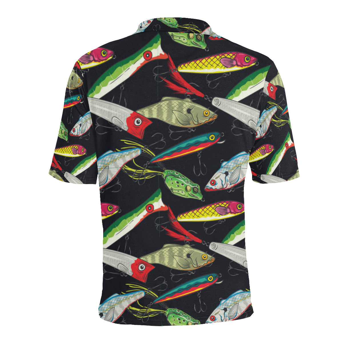 Fishing Bait Print Men Polo Shirt